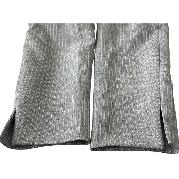 EVAN-PICONE 2-PC. JACKET & PANT SUIT NOTCH LAPEL HI-RISE, GREY/WHITE PINSTRIPE - Picture 9 of 11